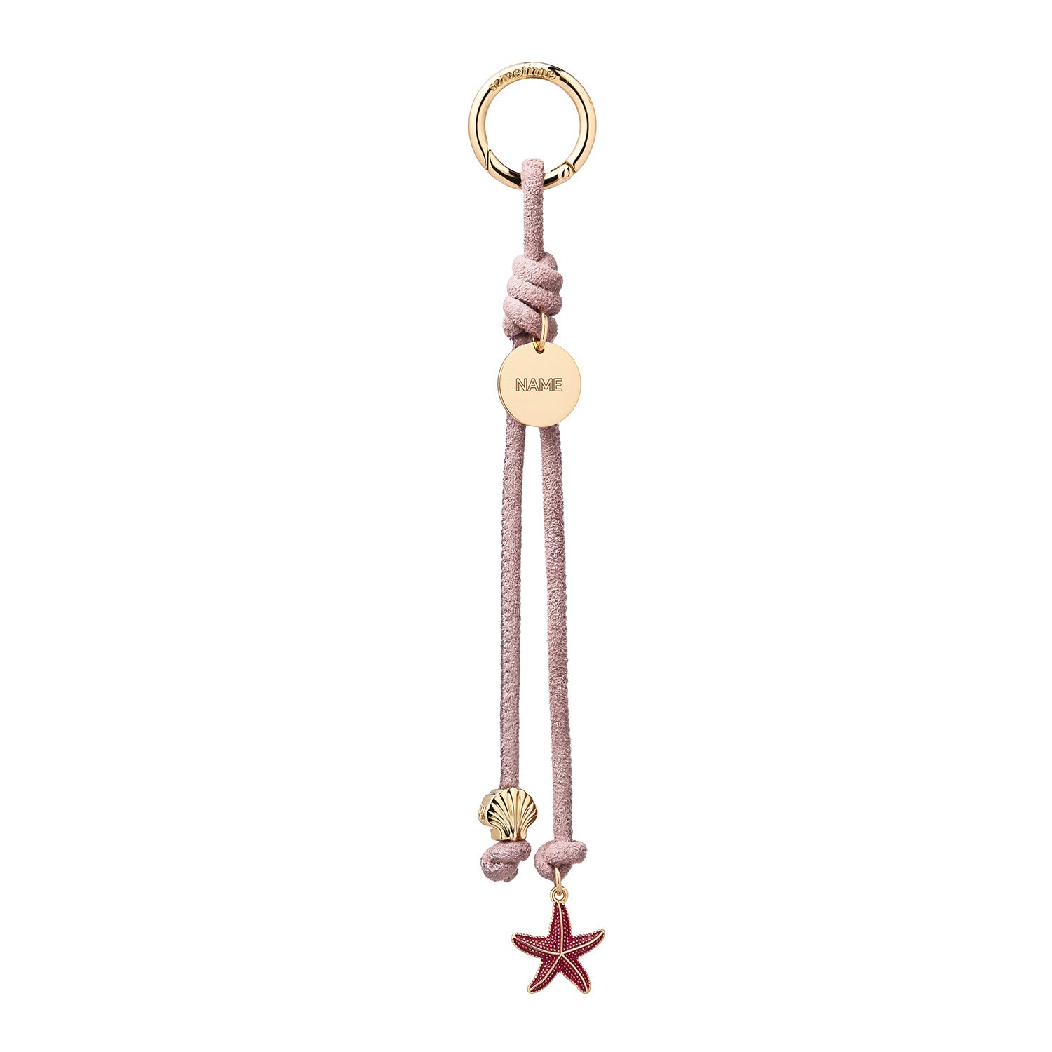 Starfish Shell Charm Suede